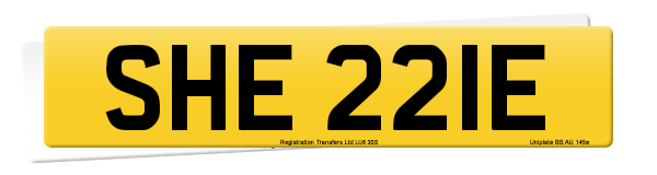 Registration number SHE 221E